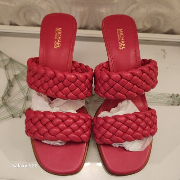 Michael Kors "Amelia" Rubin Red Heeled sandals. NIB. Size 7 - Picture 4 of 11